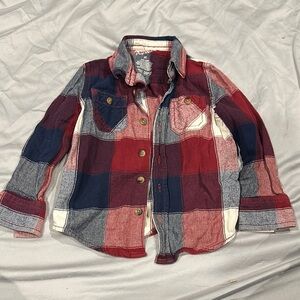 Arizona Jean Company Red and Blue Button Down Shirt